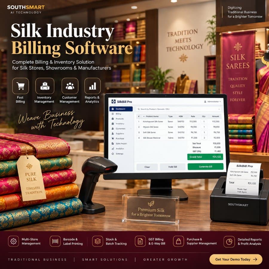 Silk Industry Billing Software screenshot
